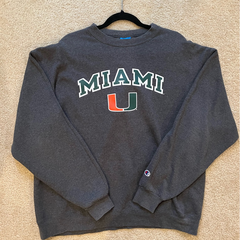 Champion Crewneck University of Miami Sweater